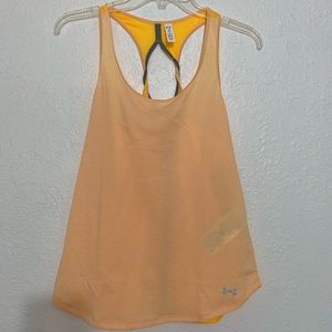 Peach/ Orange Under Armour tank.